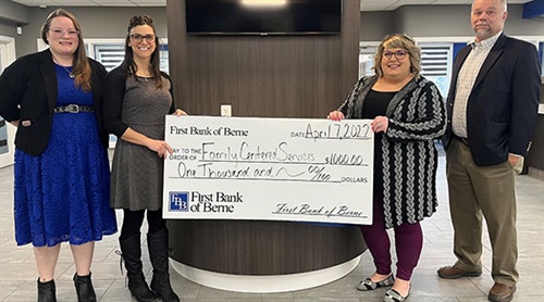 First Bank of Berne Donates to Family Centered Services