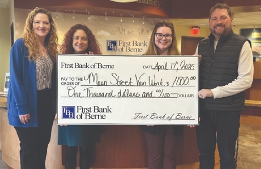 First Bank of Berne Supports Main Street Van Wert’s Downtown Revitalization Efforts