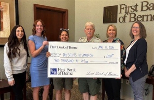 First Bank of Berne Supports Local Youth with Donation to Anthony Wayne Area Council, Scouting America