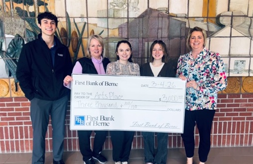 First Bank of Berne Donates to Arts Place