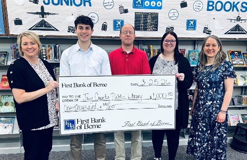 First Bank of Berne Donates to Jay County Public Library