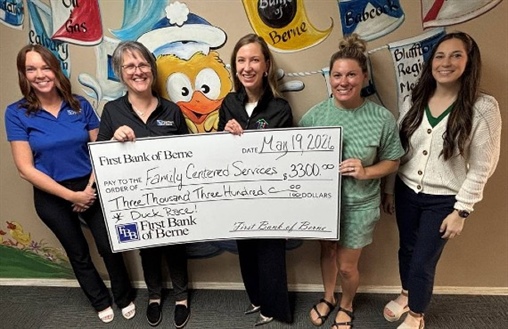 First Bank of Berne Sponsors Family Centered Services Duck Race