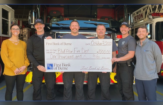 First Bank of Berne donates to the Bluffton Fire Department > First ...