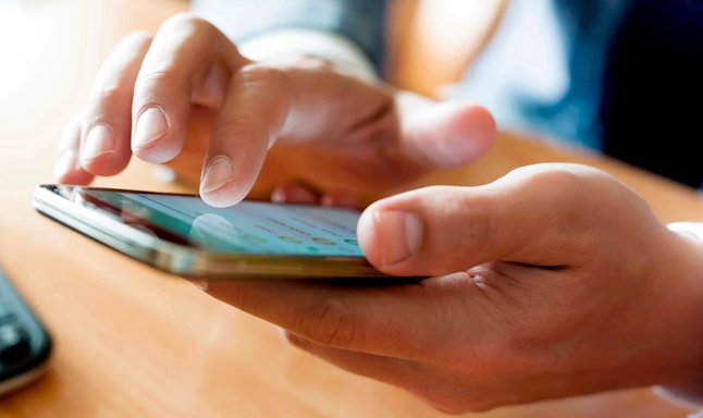 A man holding a phone