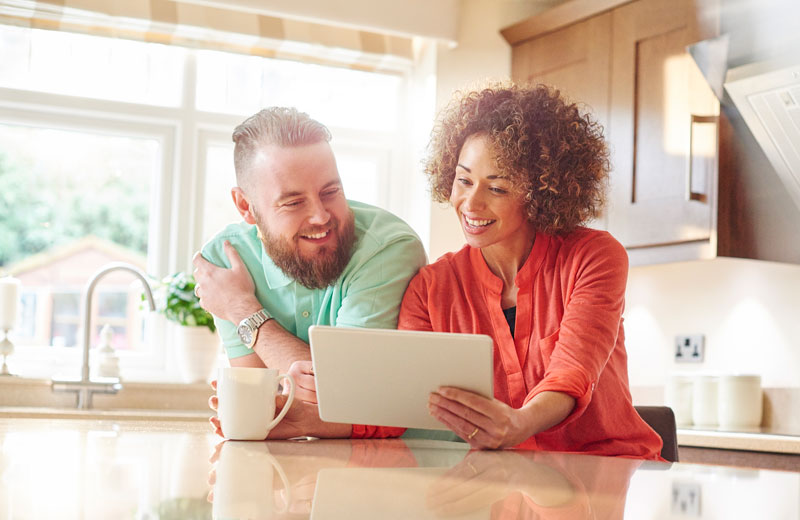 Couple with Tablet